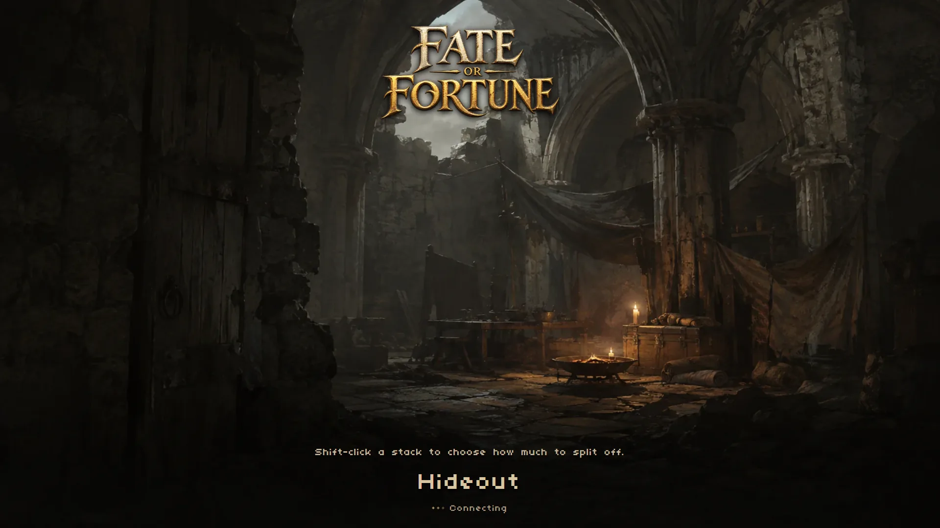 The hideout with stash, crafting table, Rift Device and NPCs
